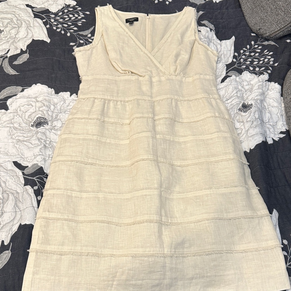 Talbots Cream Linen Dress